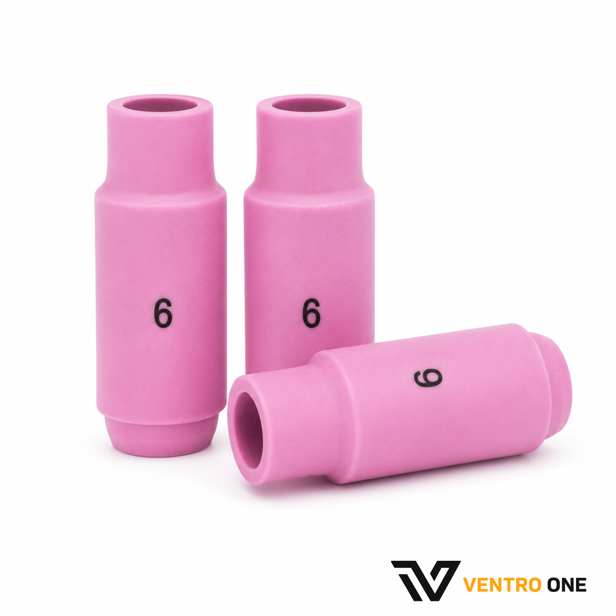 Pink Ceramic TIG Nozzle – 10N48, Size #6, 3/8