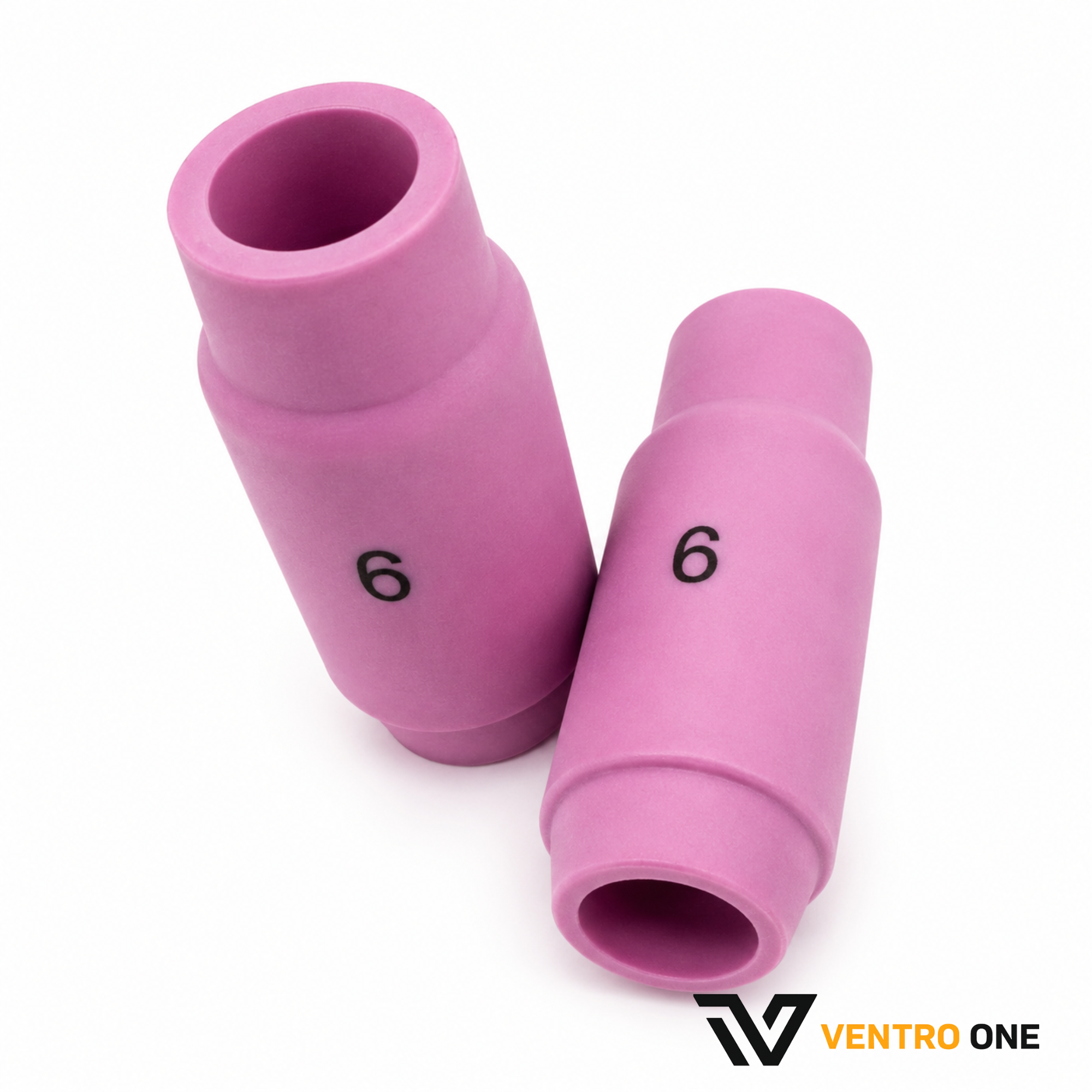 Pink Ceramic TIG Nozzle – 10N48, Size #6, 3/8