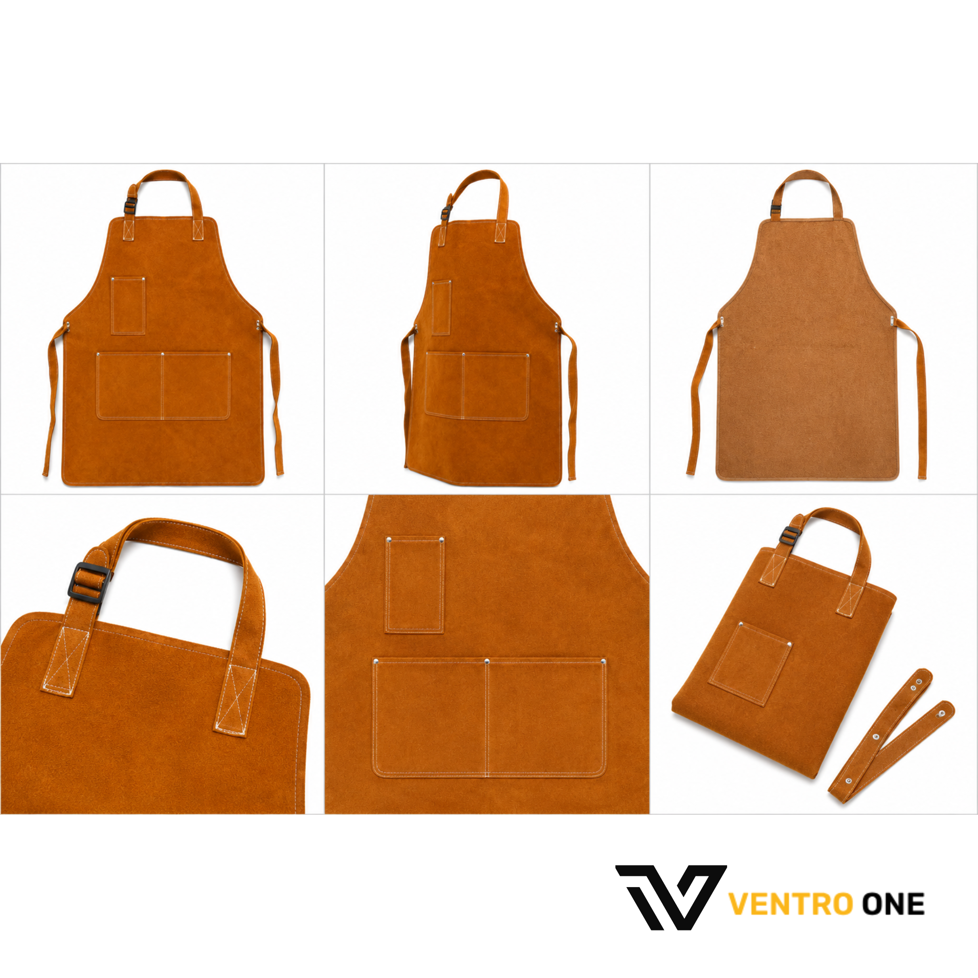 Leather Apron AB Grade – Heat & Spark Resistant Welding Work Apron