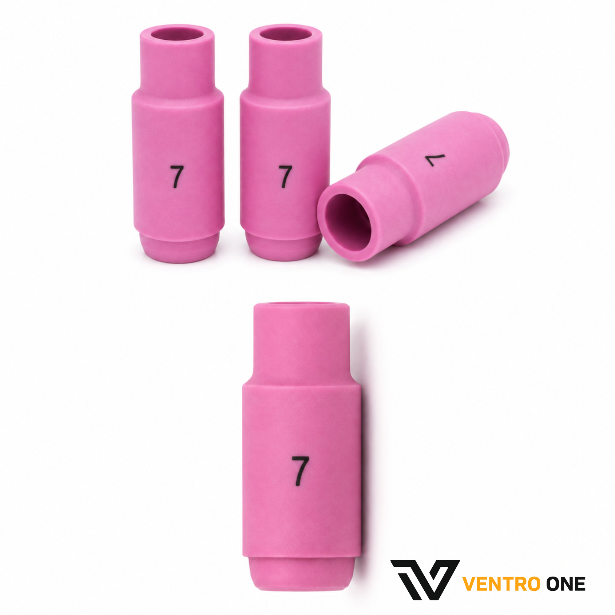 Pink Ceramic TIG Nozzle – 10N47, Size #7, 7/16