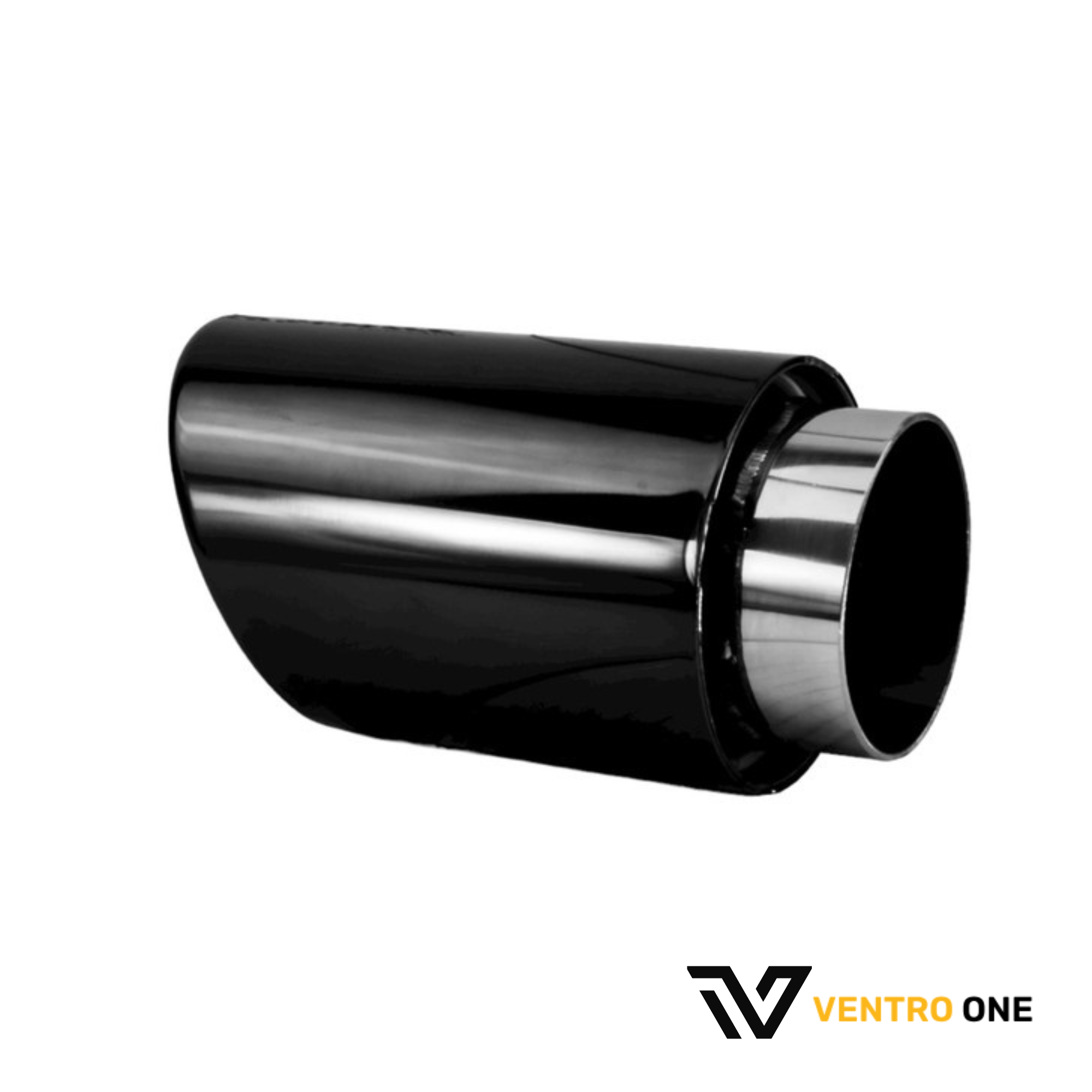 Black Chrome Mid Slash Exhaust Tip – 63mm Inlet, 101mm Outlet