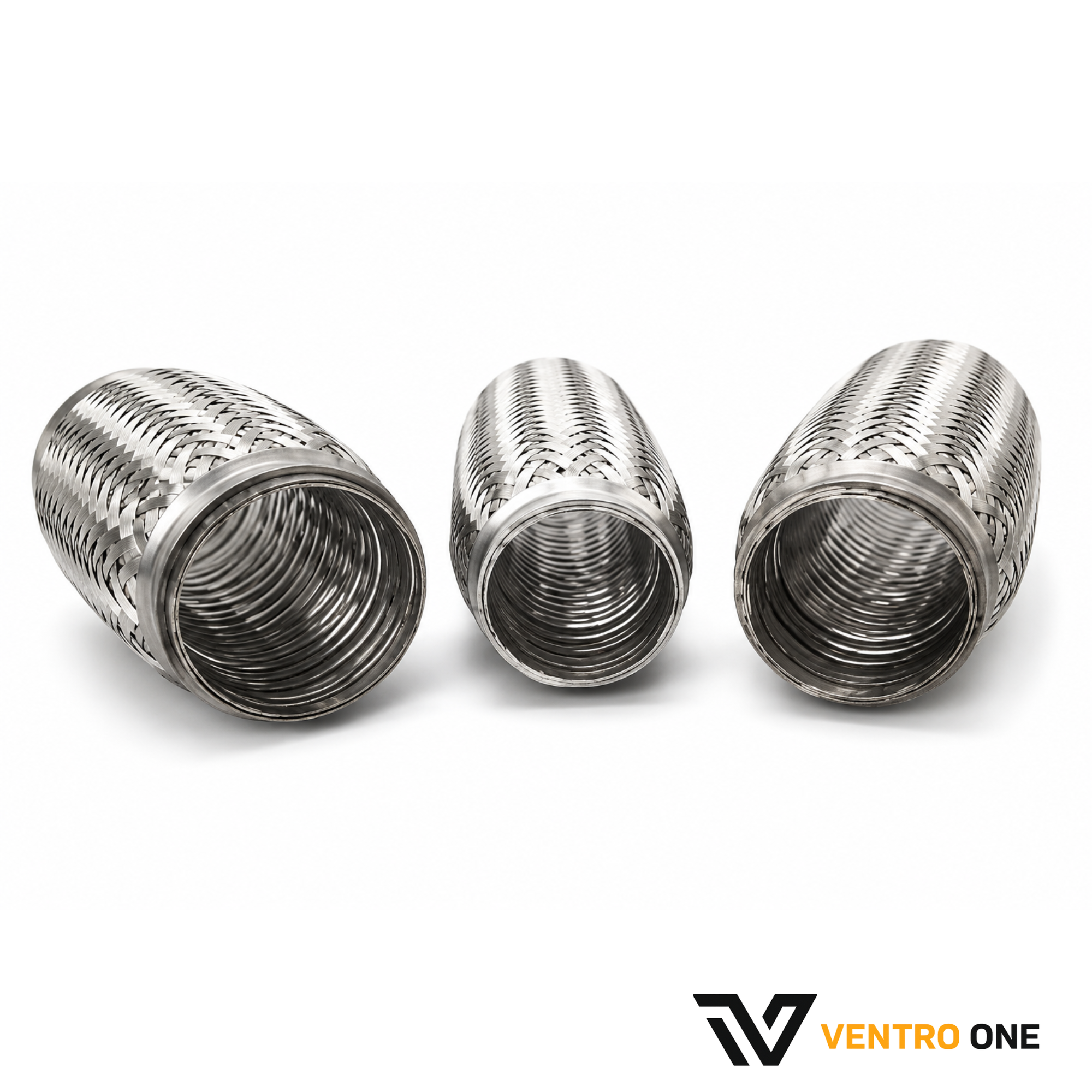 304 Stainless Steel Flexi Exhaust Pipe – 101×152mm, Medium Length, Braided Bellow