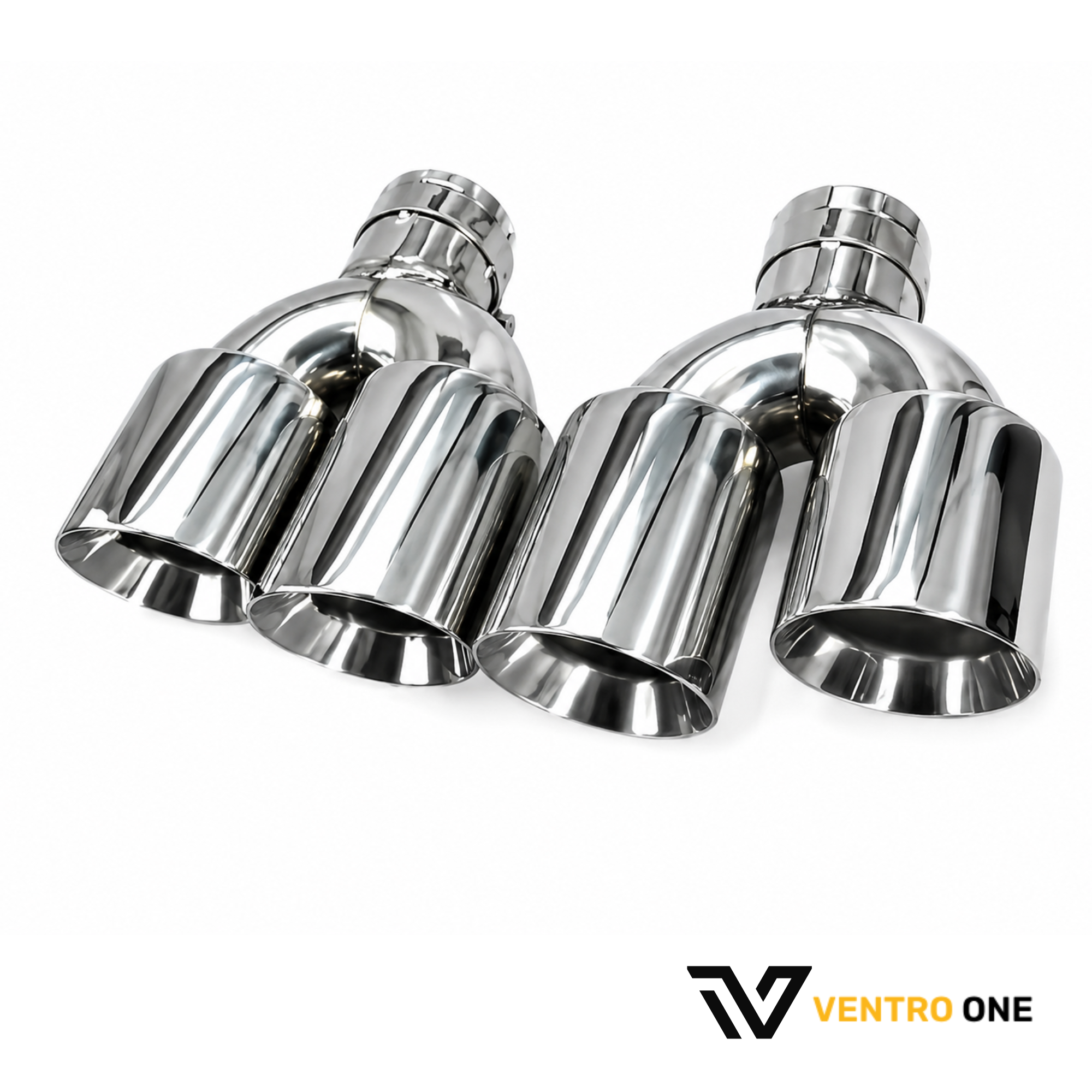 Dual Straight Chrome Exhaust Tip – Long, 63mm Inlet, 101mm Outlet