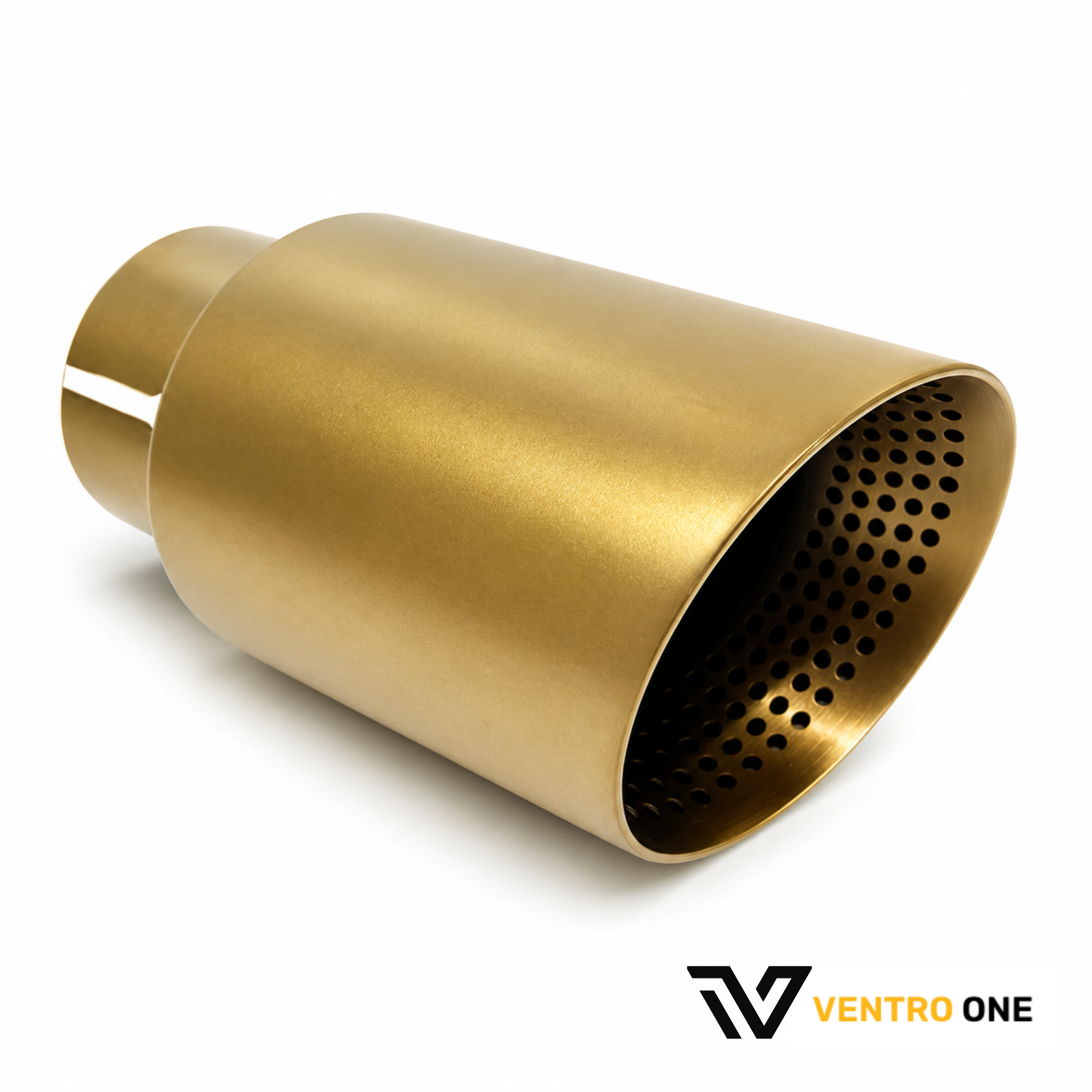 Frosted Gold Slim Slash Exhaust Tip – 63mm Inlet, 89mm Outlet