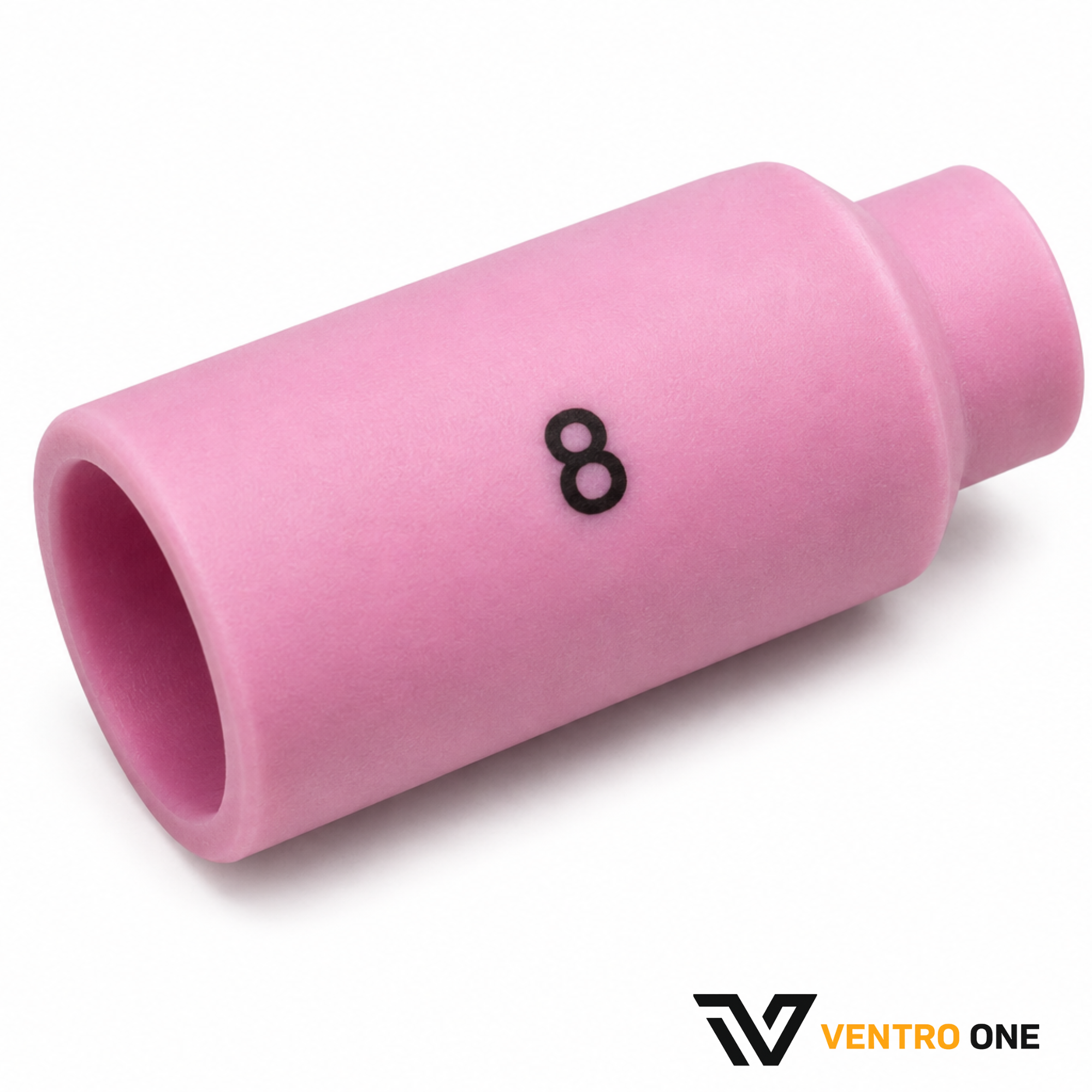 Pink Ceramic TIG Nozzle – 54N14, Size #8, 1/2
