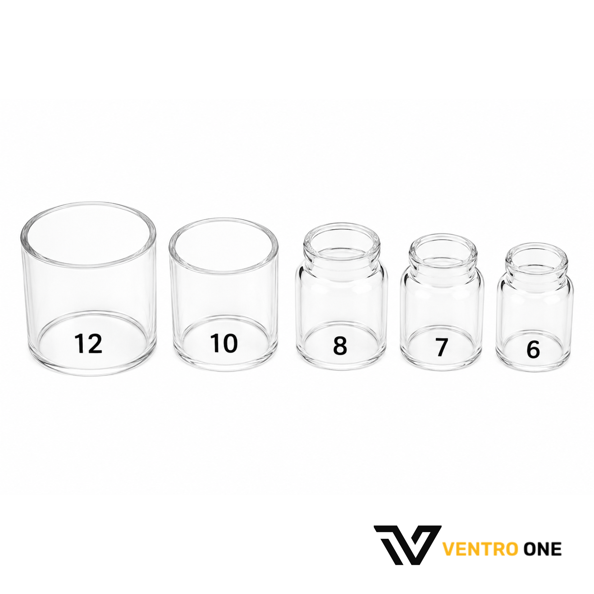 TIG Pyrex Glass Cup – Size #6, Ø9.5mm, Fits WP9/17/18/20/26
