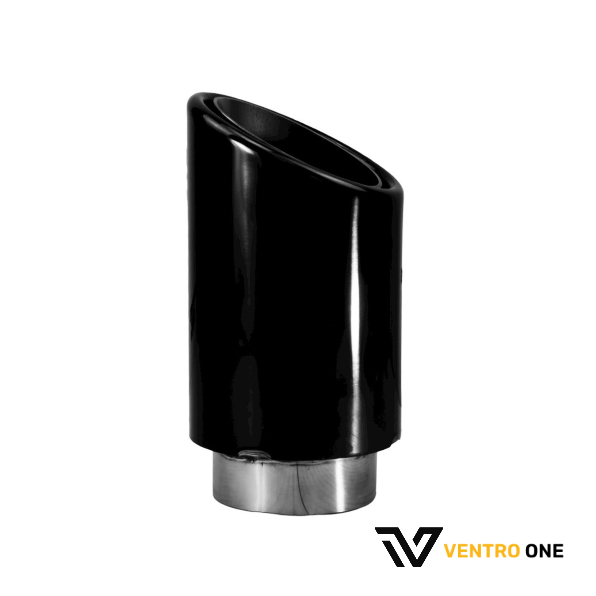 Black Chrome Mid Slash Exhaust Tip – 63mm Inlet, 101mm Outlet