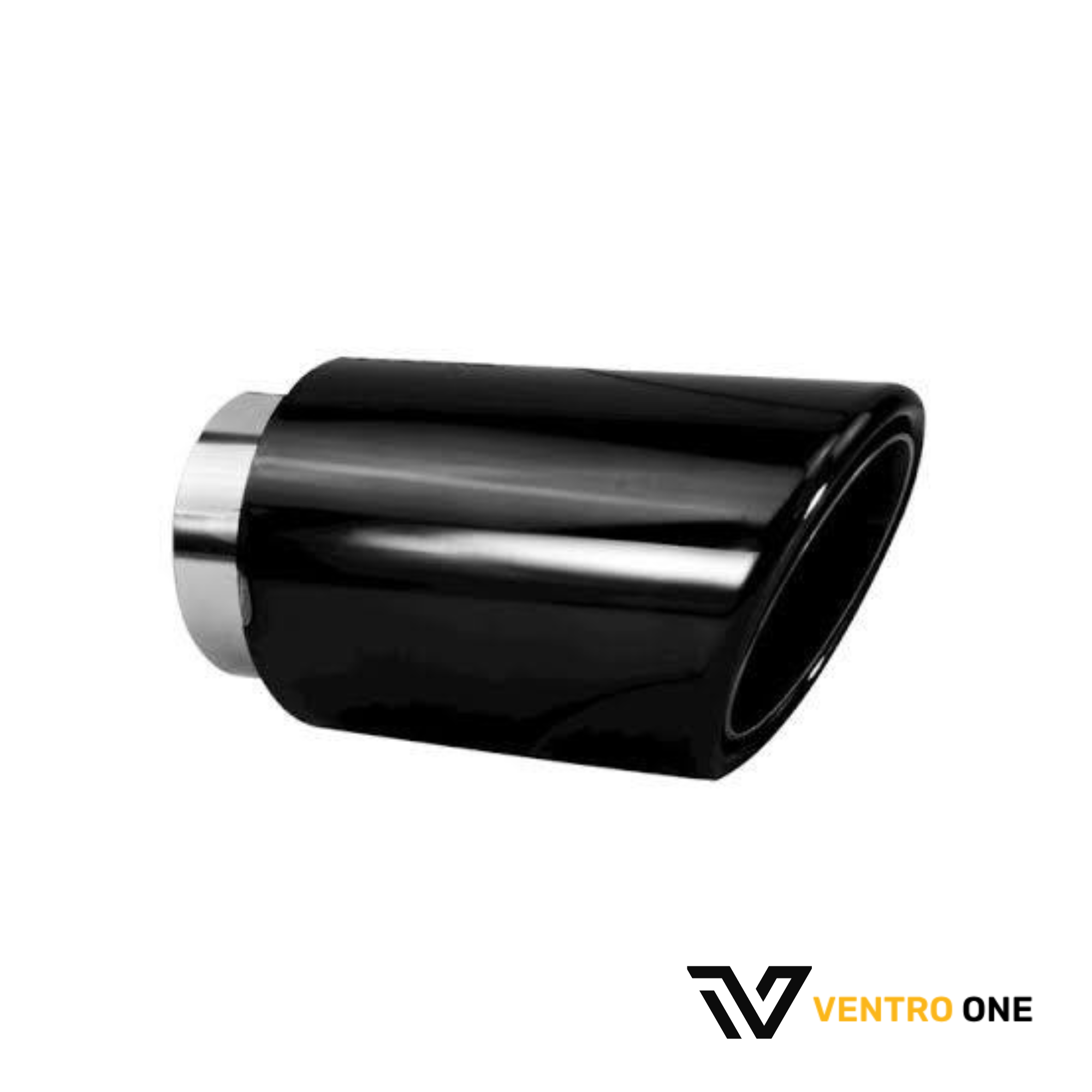 Black Chrome Slim Slash Exhaust Tip – 63mm Inlet, 89mm Outlet