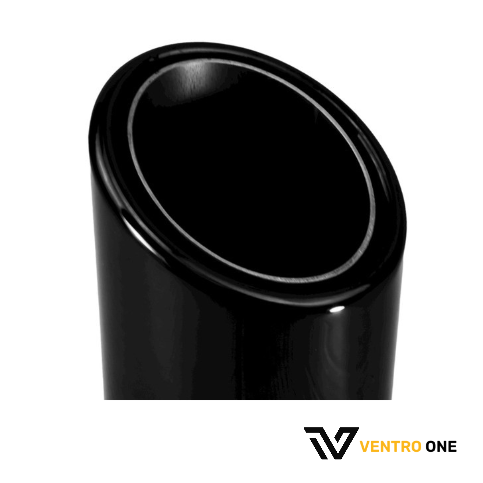 Black Chrome Slim Slash Exhaust Tip – 63mm Inlet, 89mm Outlet