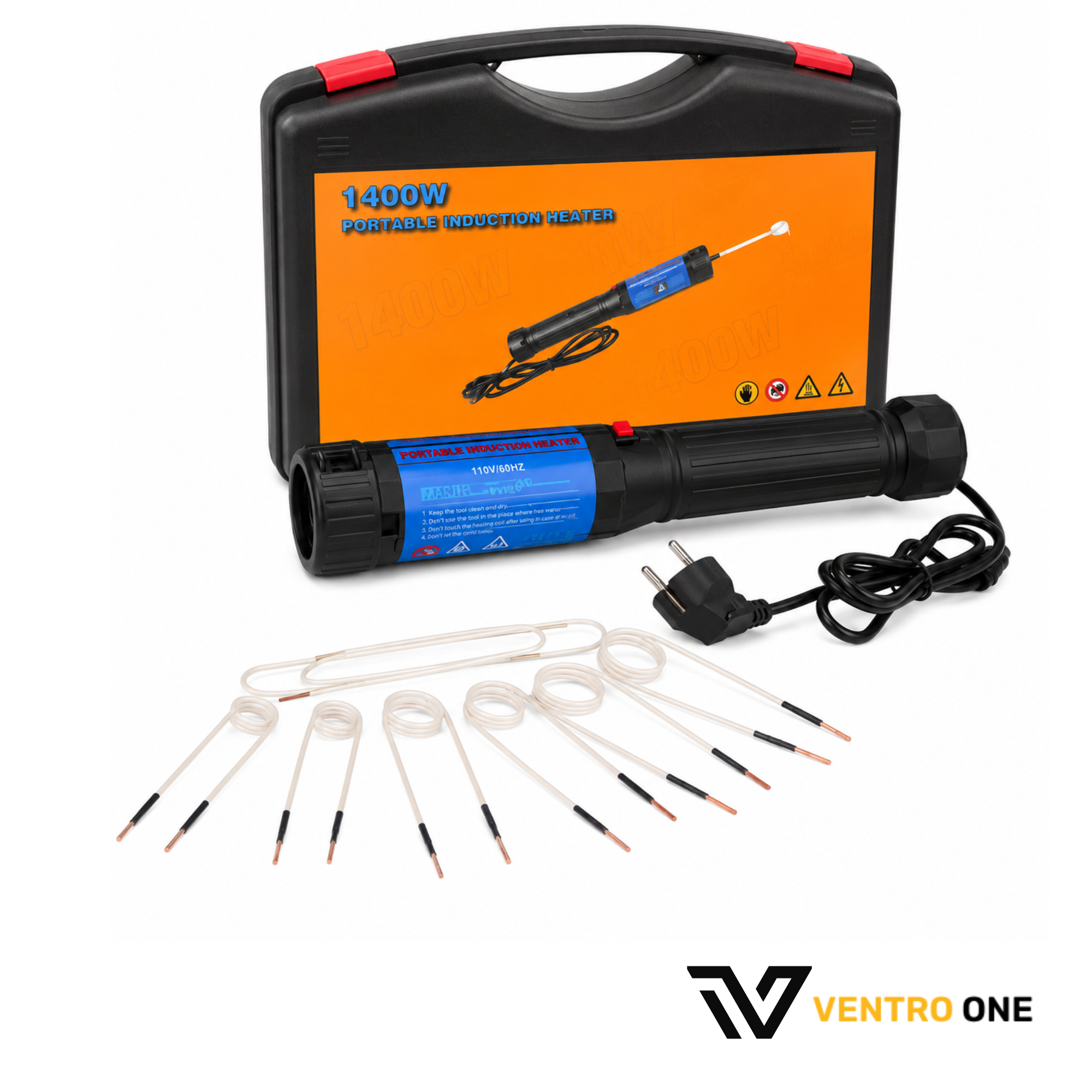 1400W Magnetic Induction Portable Heater – 8-Coil Kit