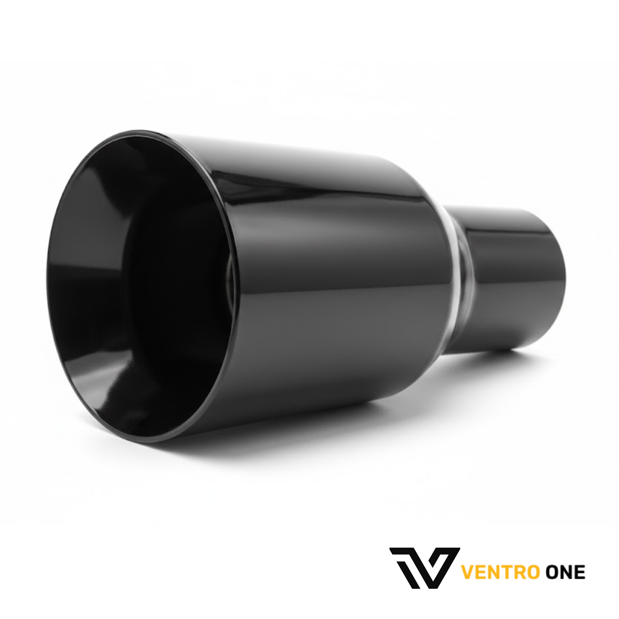 Straight Cut Black Chrome Exhaust Tip – 63-101mm, 304 Stainless Steel