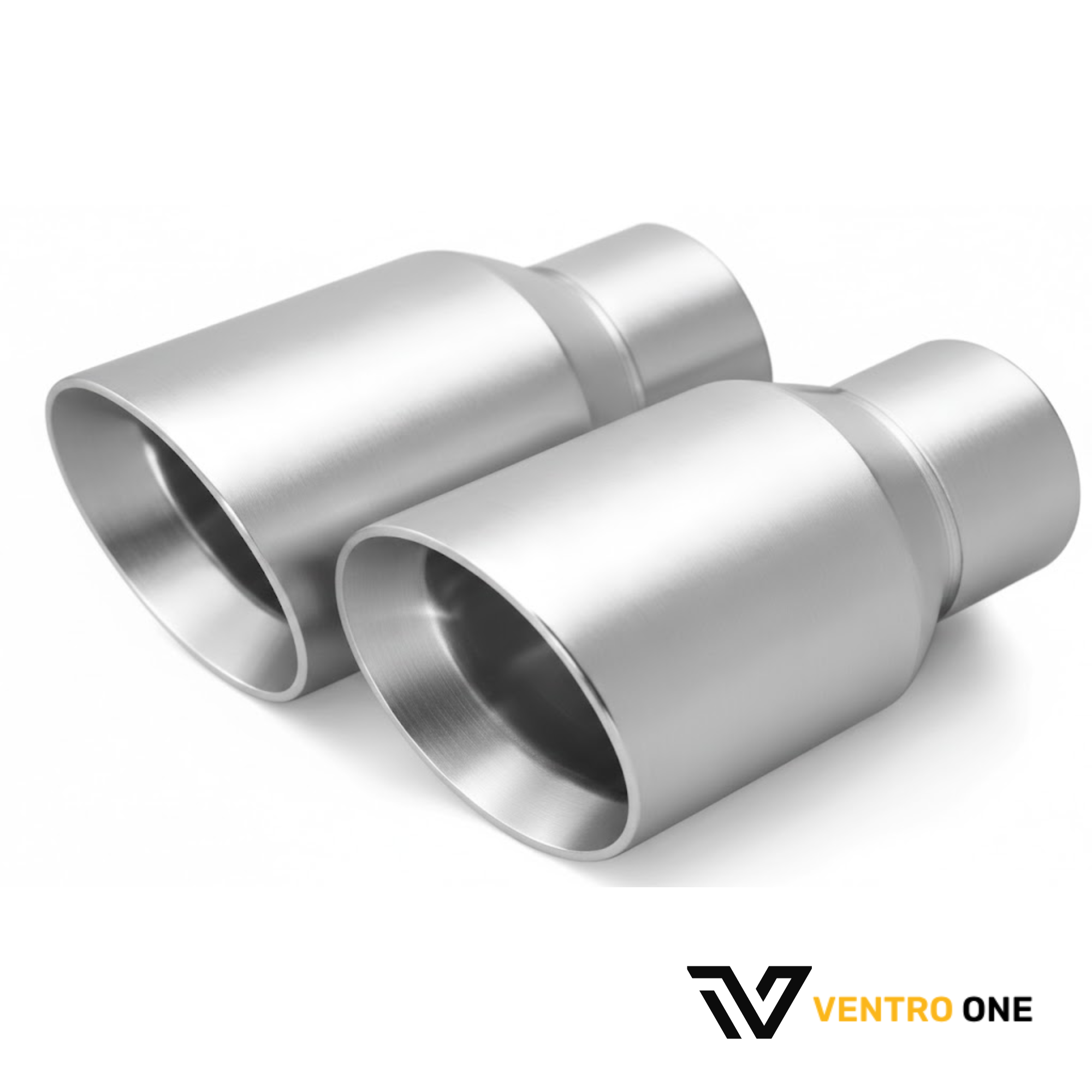 Straight Cut Frosted Silver Exhaust Tip – 63-89mm, 304 Stainless Steel