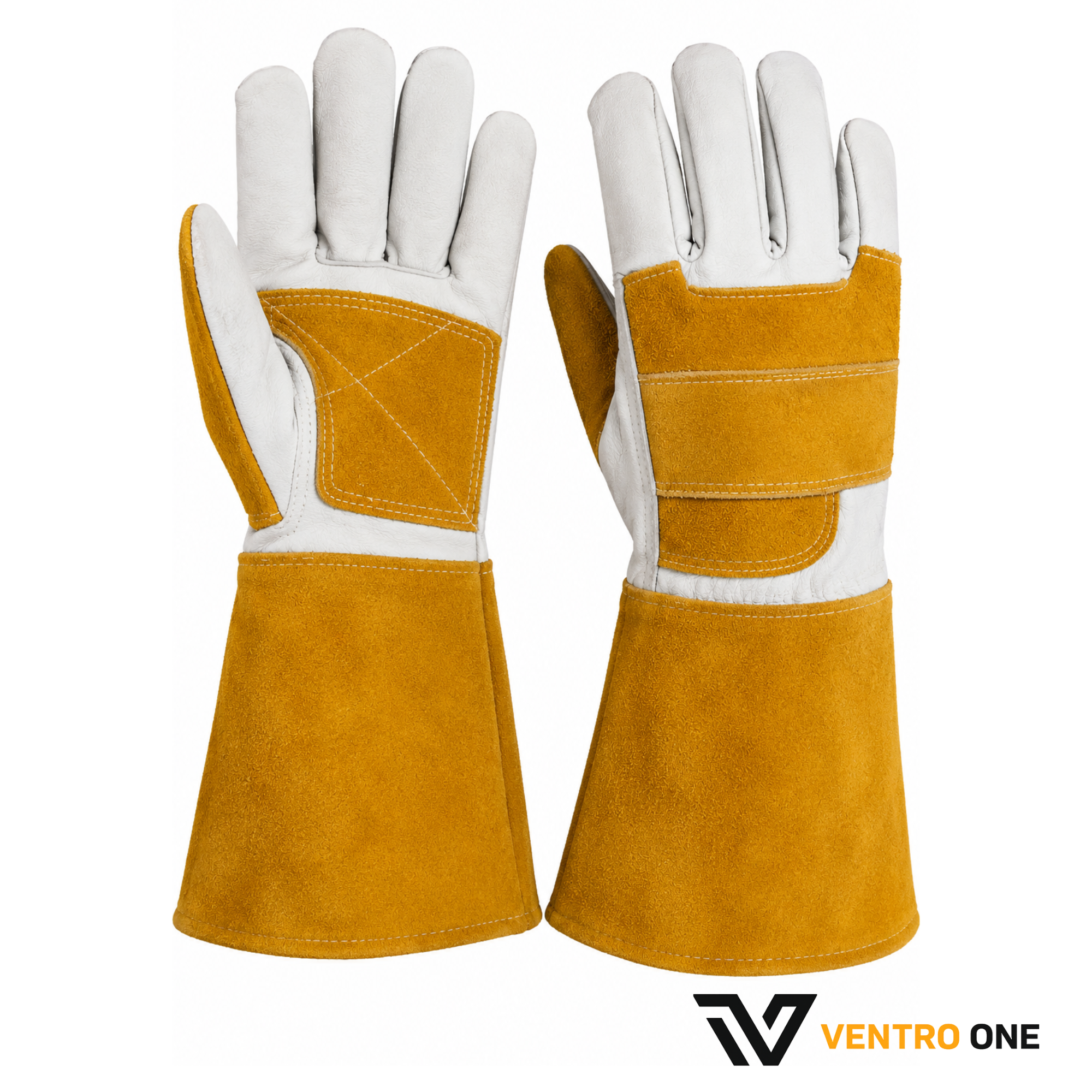 Welding Gloves Goat & Cow Leather AB Grade – Heavy-Duty Heat Resistant Welding Gloves