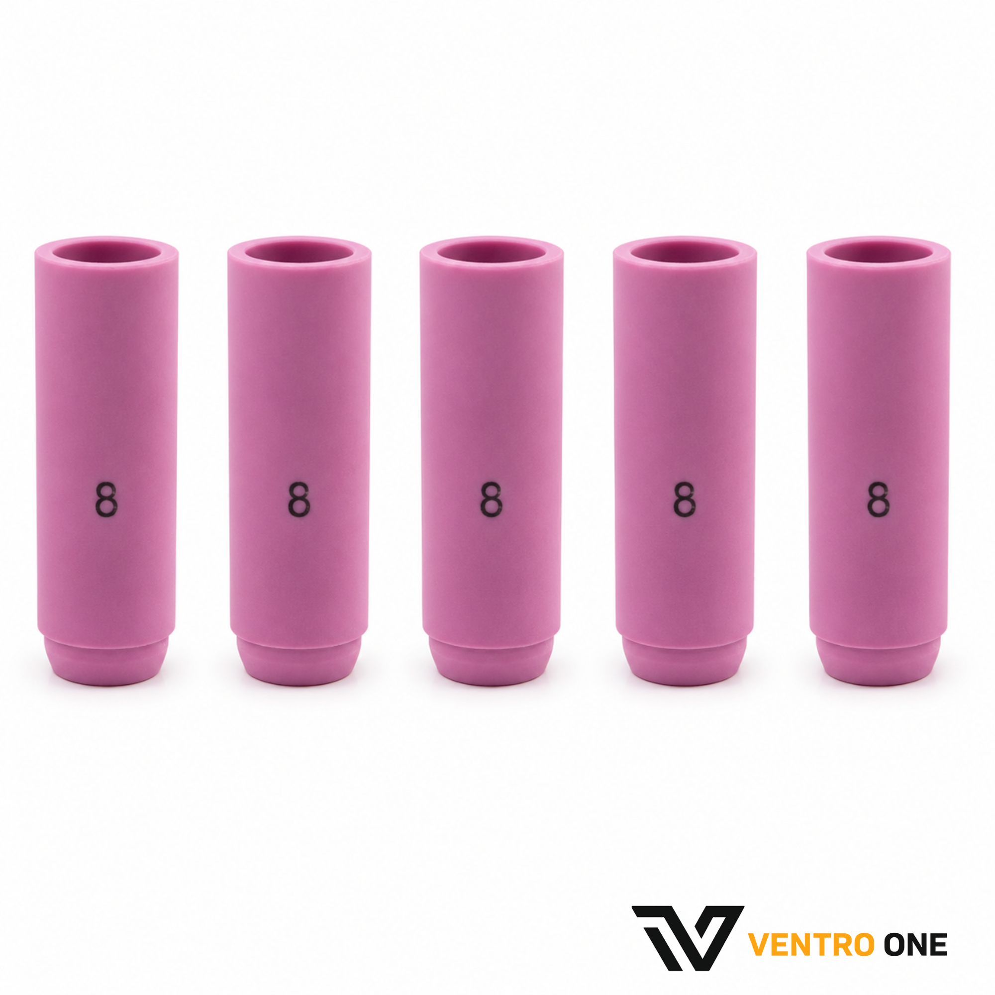 Pink Ceramic TIG Nozzle – 10N46, Size #8, 1/2