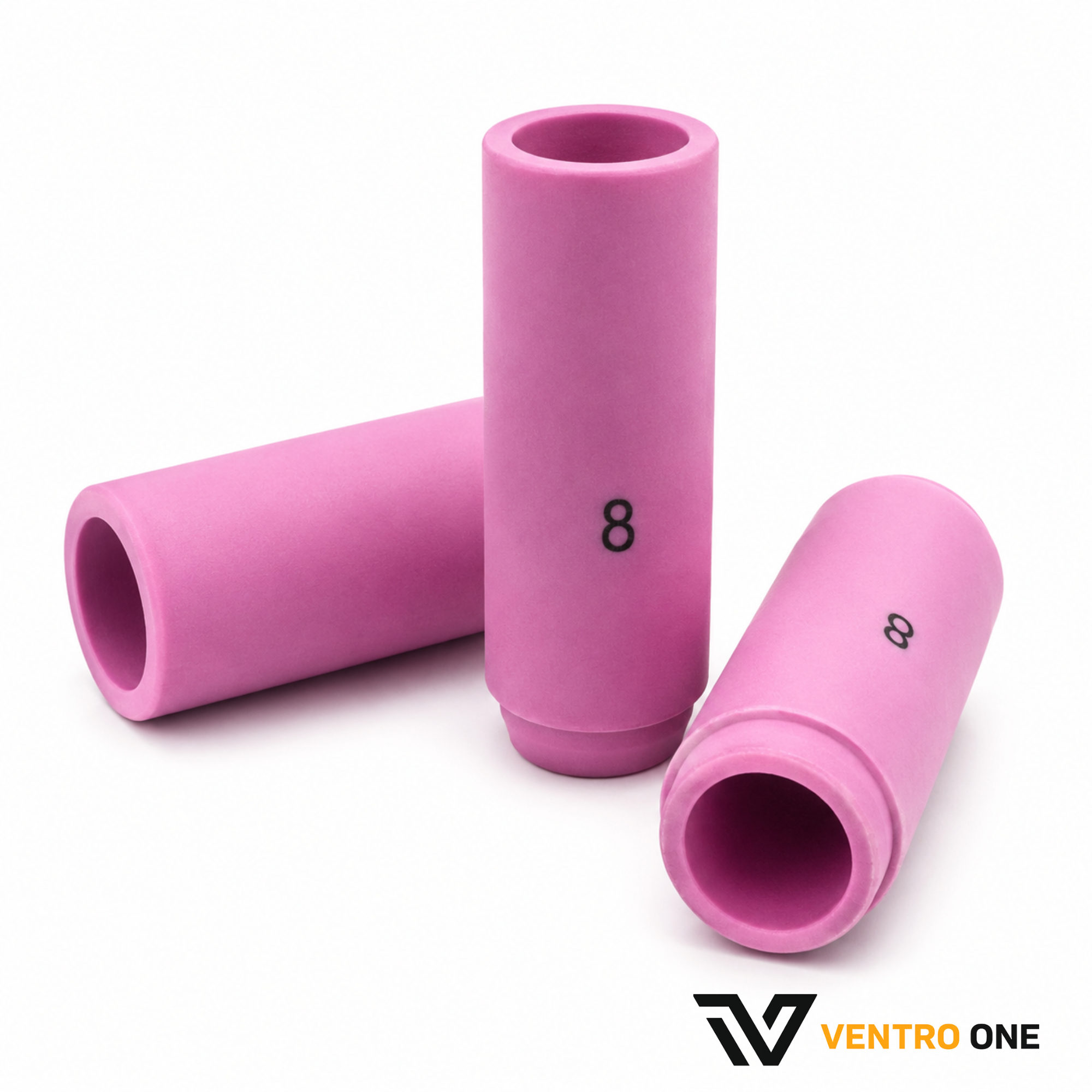Pink Ceramic TIG Nozzle – 10N46, Size #8, 1/2