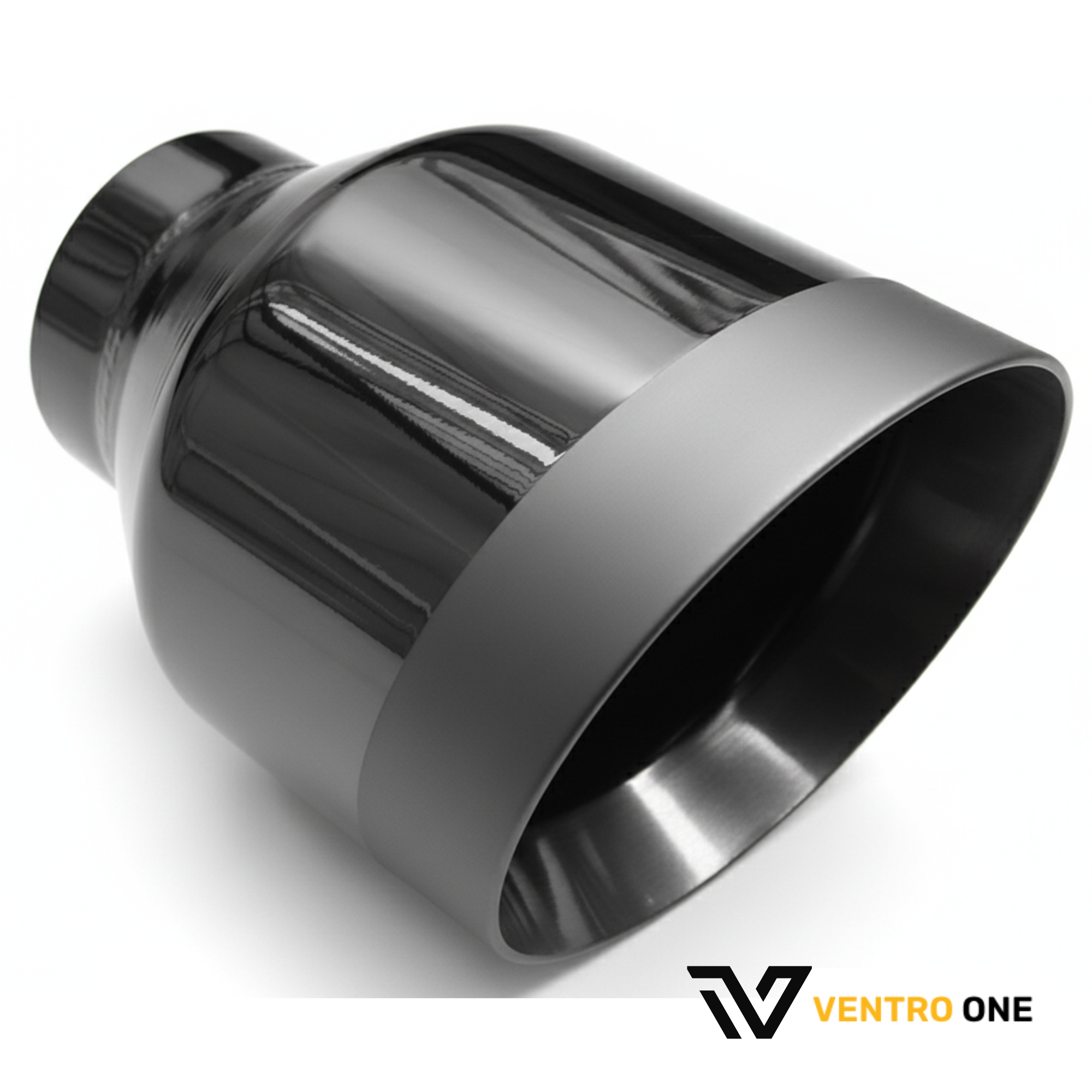 Black Chrome Frosted Slash Exhaust Tip – 63mm Inlet, 89mm Outlet